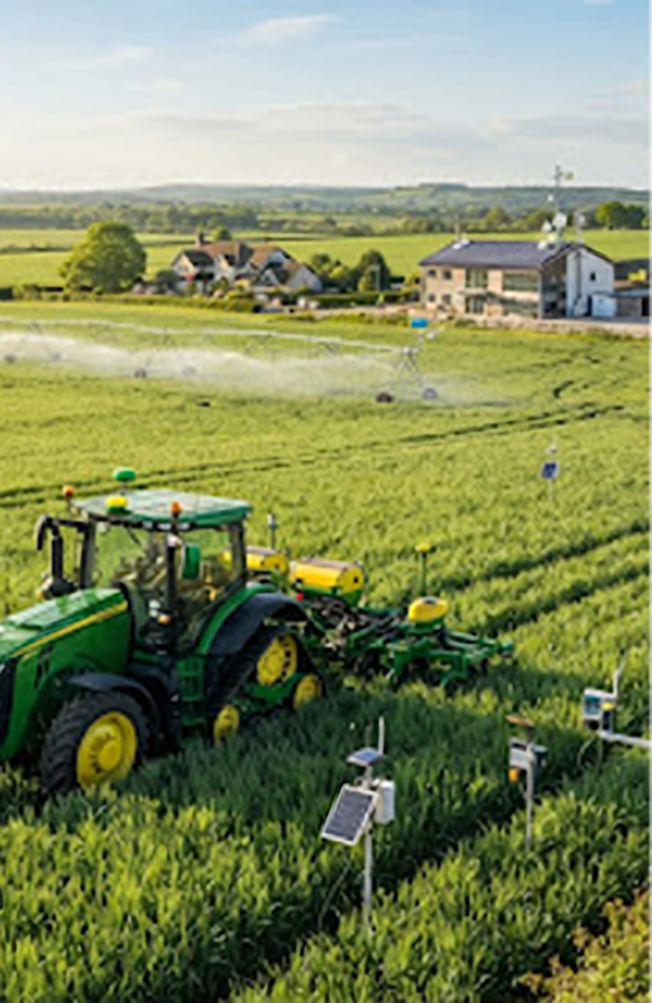Smart farming field with sensors