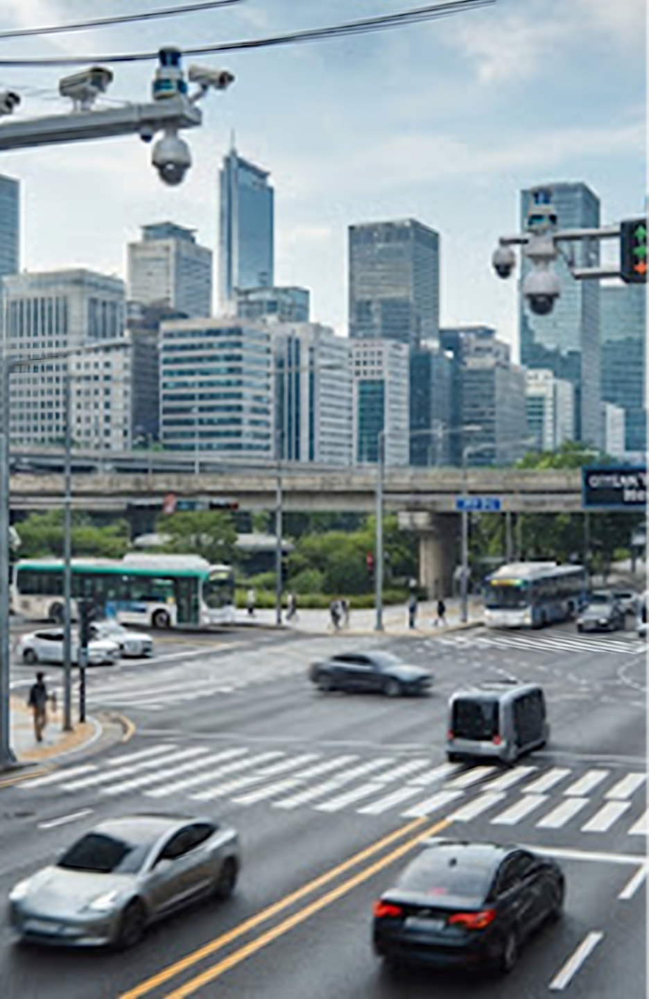 Smart traffic systems in a city