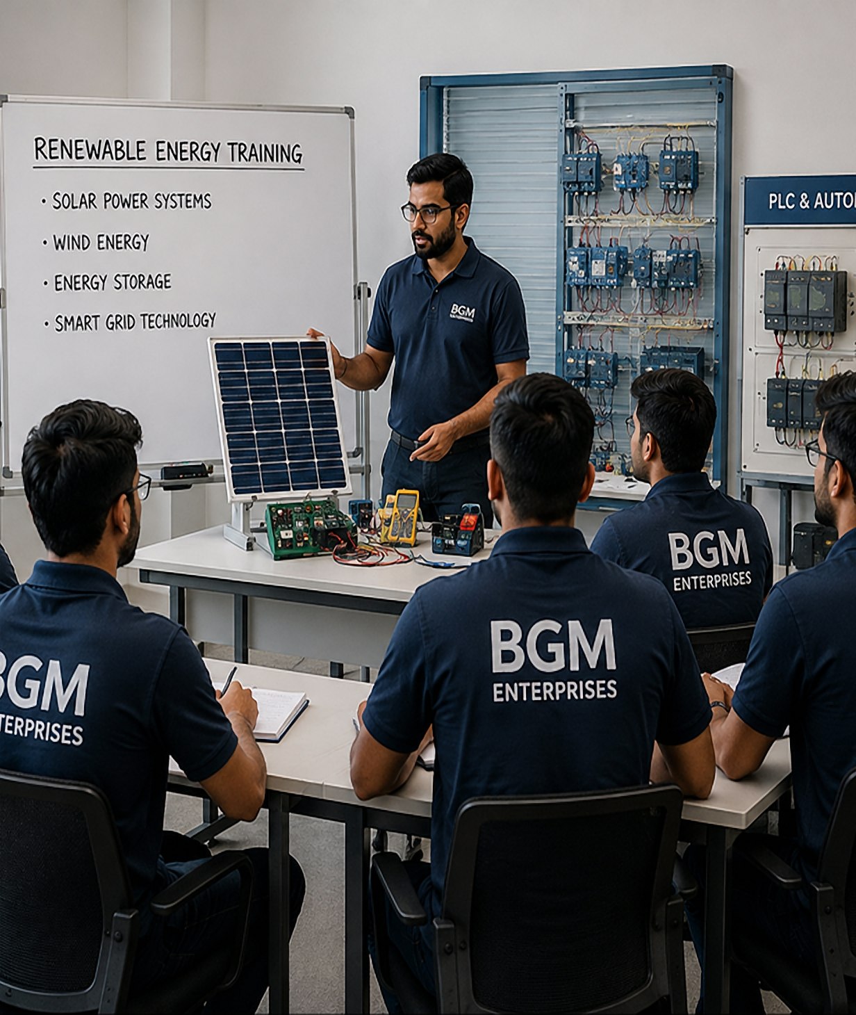 BGM Enterprises training session on renewable energy systems
