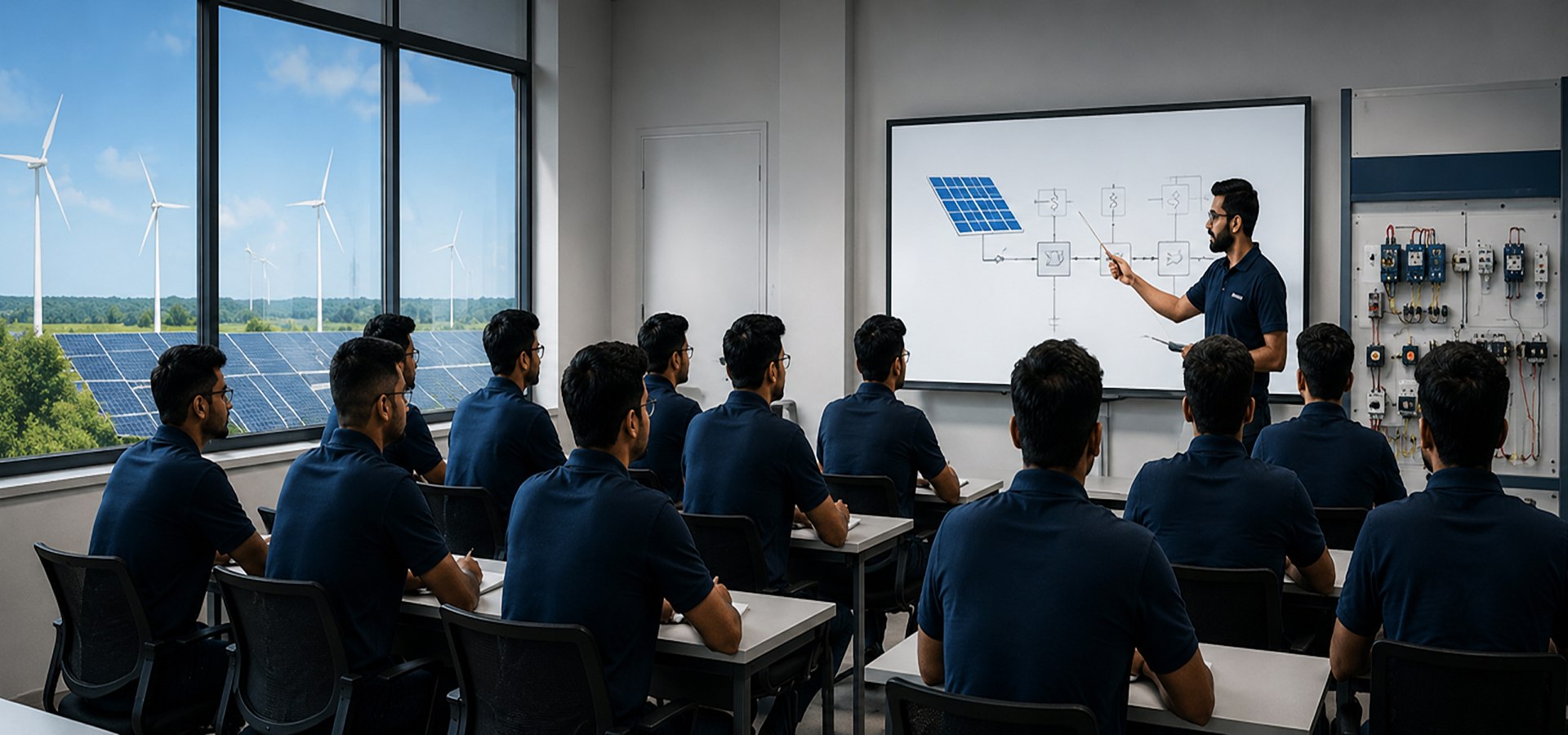 BGM Enterprises staff in a renewable energy training session